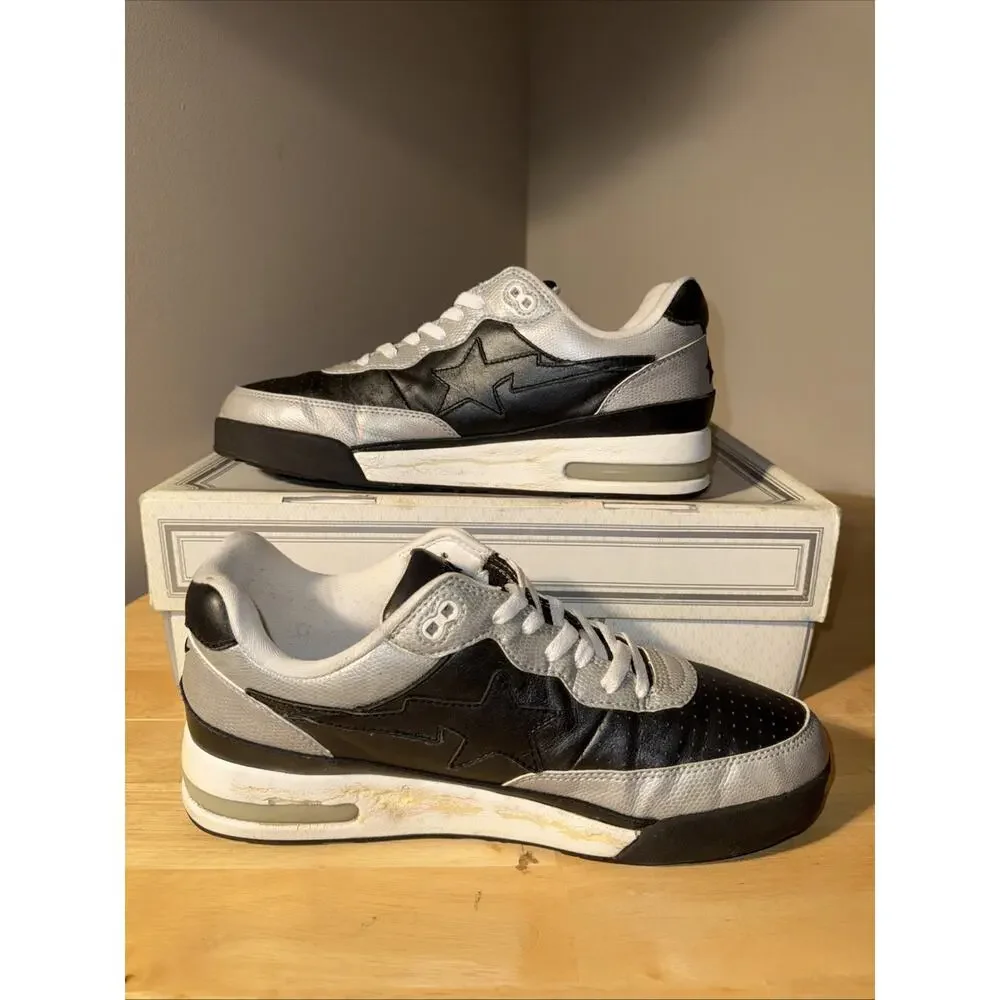 Size 11 Bape RODSTA Snakeskin Black Grey White OG BOX